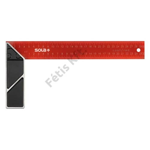 Sola SRC 400 Asztalos derékszög Alu nyomásos öntés fog. festett piros,400x170mm