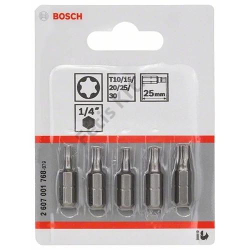 Bosch extra kemény bit készlet, Torx, 25 mm 5 részes