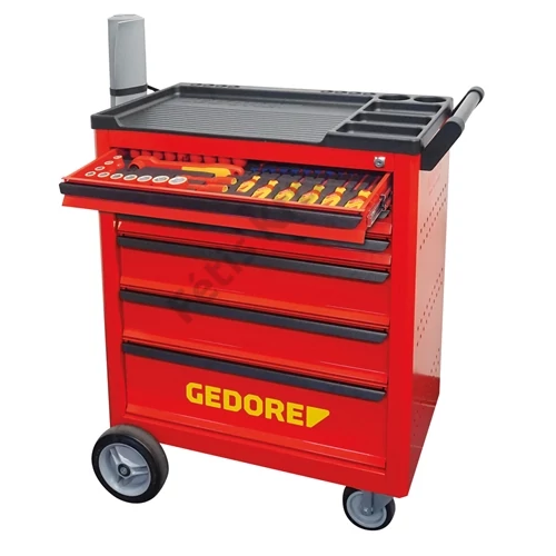 Gedore szerszámkocsi 6 fiókkal 103 részes VDE szerszámkészlettel (KL-4600-200)