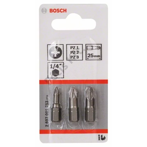 Bosch extra kemény bit készlet PZ, 25 mm 3 részes