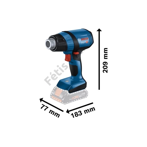 Bosch GHG 18V-50 akkus hőlégfúvó solo L-Boxx alapgép (akku és töltő nélkül)