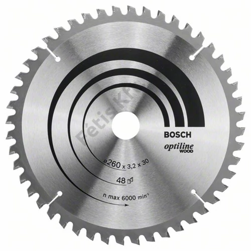 Bosch körfűrészlap 260x30/48 Optiline Wood
