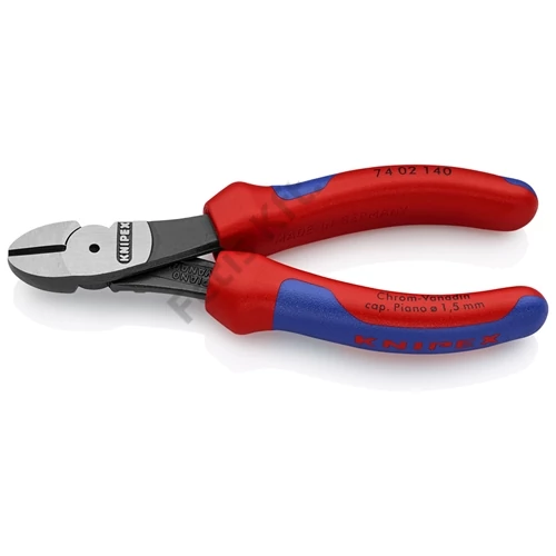 Knipex Erőkímélő oldalcsípő fogó feketére foszfátozott 140 mm (bliszter)
