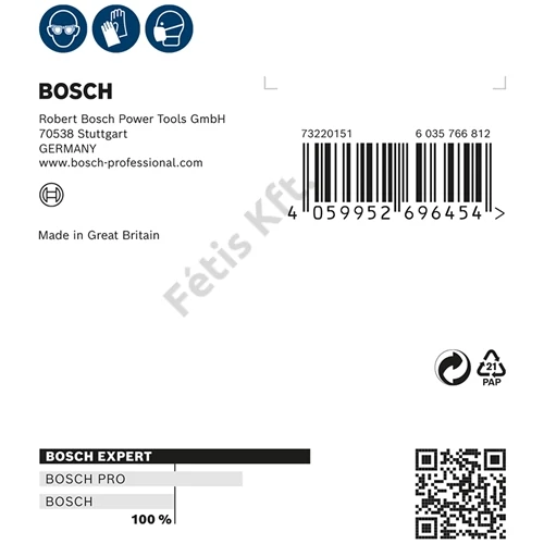 Bosch EXPERT W480 Web 1/4 kézi csiszolólap, 115 x 140 mm, G120