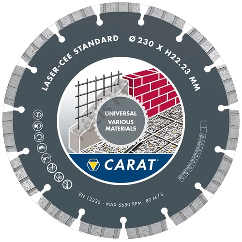 Carat gyémánt vágókorong 230x22.2mm univerzális standard