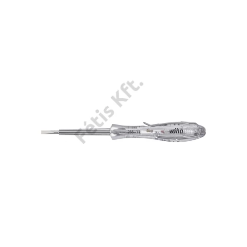 Wiha Feszültségvizsgáló SoftFinish egypólusú, 110-250 volt Lapos átlátszó, feltűző csipesszel 3.0 mm (34745)