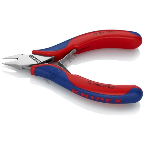 Knipex elektronikai oldalcsípő fogó, többkomponensű nyél 115mm
