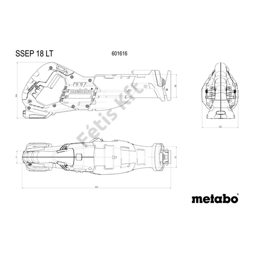 Metabo SSEP 18 LT akkus kardfűrész 18V (akku és töltő nélkül), karton