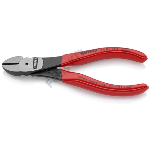 Knipex erőkímélő oldalcsípő fogó feketére foszfátozott 140mm (bliszter)
