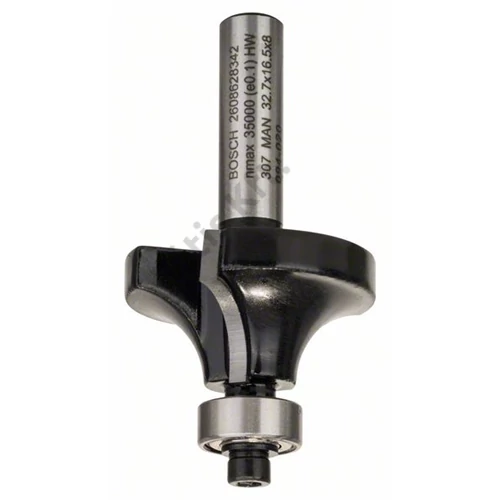 Bosch keményfém lekerekítő maró (2 vágóél) 10x16.5 57 mm d:8 mm