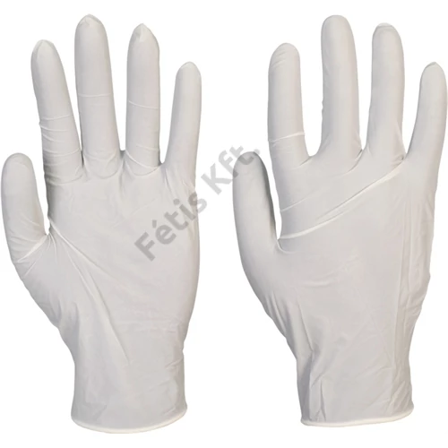 DERMIK LBP53 egyszerhasználatos púderezett latex kesztyű 7 (S) T