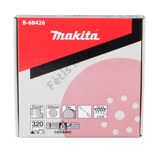 Makita tépőzáras csiszolópapír 225mm K320 25db (falcsiszolóhoz)
