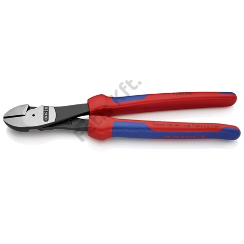 Knipex Erőkímélő oldalcsípő fogó feketére foszfátozott 250 mm (bliszter)