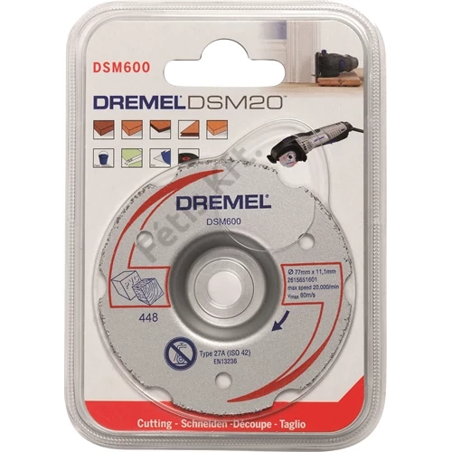 Dremel DSM20 többcélú karbid felsőmaró vágókorong (DSM600)