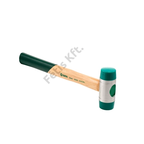 SATA kétfejes gumikalapács 28 mm hickoryfa nyéllel