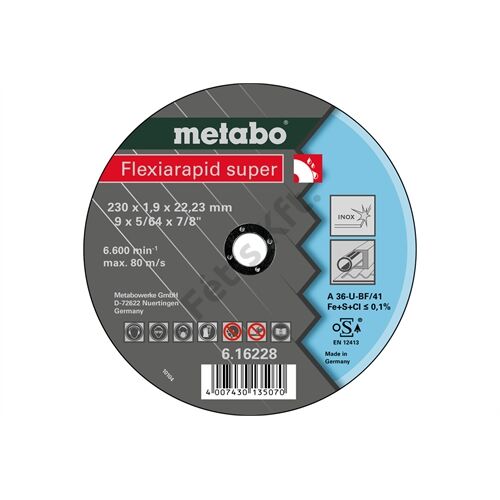 Metabo vágókorong Flexiarapid super 230x1.9x22.23 Inox, TF 41