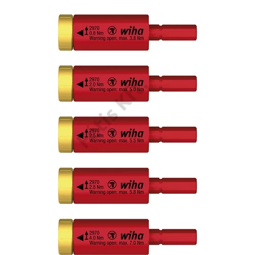 Wiha easyTorque electric nyomaték adapter készlet slimBitekhez és slimVario tartóhoz 5 részes (41479)