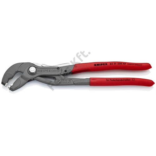 Knipex tömlőbilincs fogó rögzítővel mártott nyél, szürkére foszfátozott 250 mm
