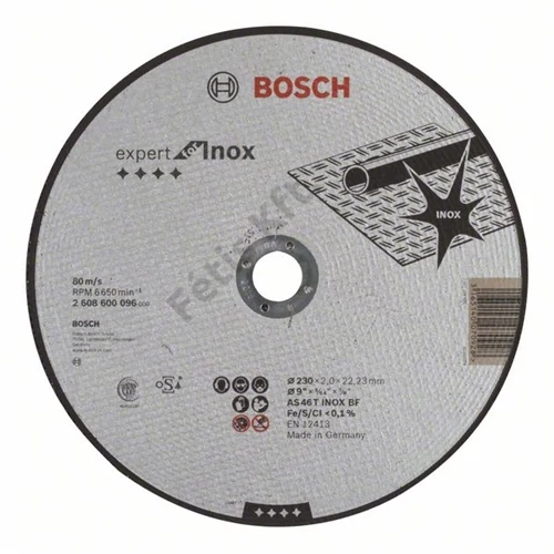 Bosch vágokorong 230x2 mm rapido egyenes