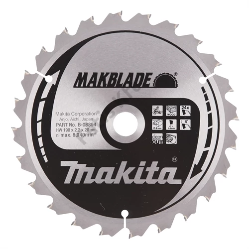 Makita Körfűrészlap Makblade 190/20mm Z24