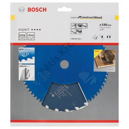 Bosch körfűrészlap 190x30/24 Expert for ConstructWood