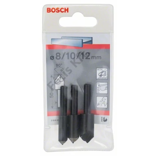 Bosch kúpsüllyesztő készlet HSS 8-12 mm 90° 3 részes