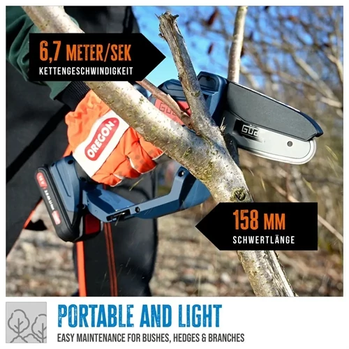 Güde MK 18-201-05 akkumulátoros mini láncfűrész 127mm 2.0Ah
