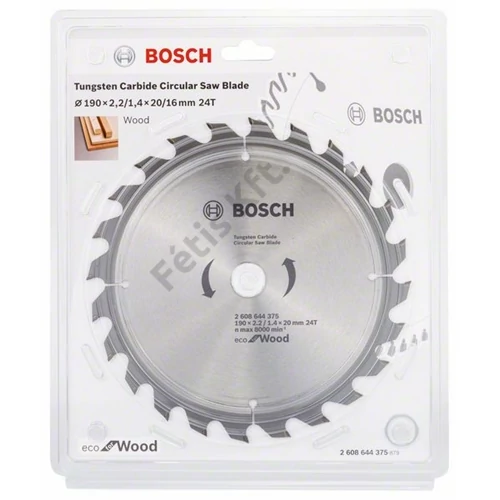Bosch körfűrészlap 190x20/24 ECO for Wood