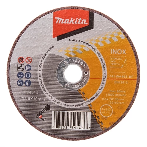 Makita DMC300 vágótárcsa 76x1x10 mm INOX 5 db