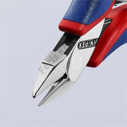 Knipex elektronikai oldalcsípő fogó hegyes fejű, többkomponensű nyél 115mm