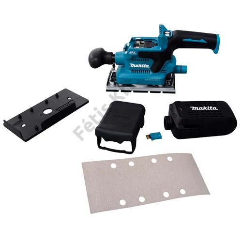 Makita DBO381ZU 18V LXT Li-ion BL AWS 93x185mm rezgőcsiszoló (akku és töltő nélkül) + adapter