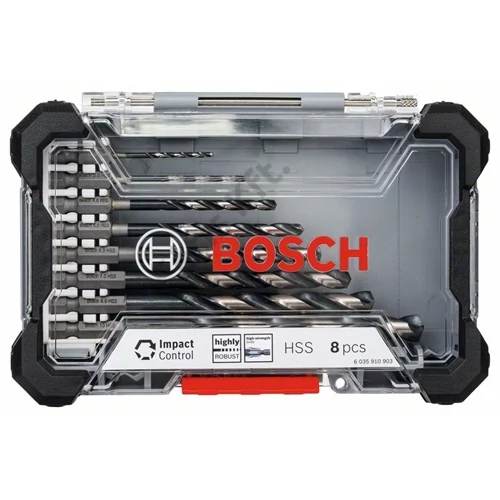 Bosch HSS Impact Control fémfúró bit 1/4 készlet, 8 részes