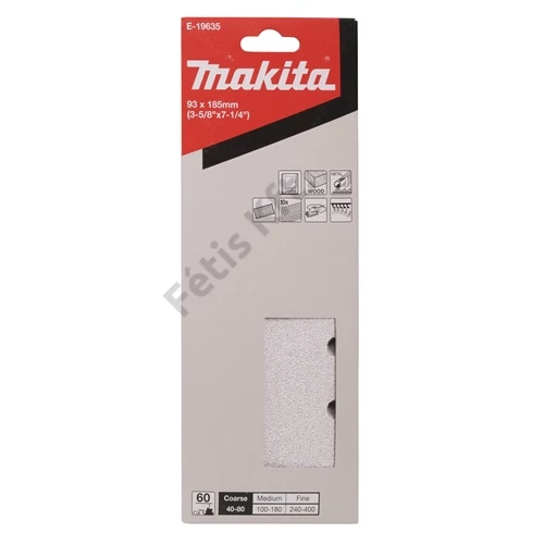 Makita csiszolópapír 93x185mm P60 10db