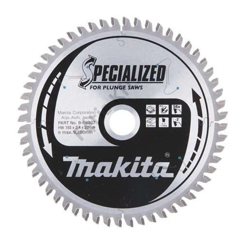 Makita körfűrészlap 165/20mm Z56 ALU