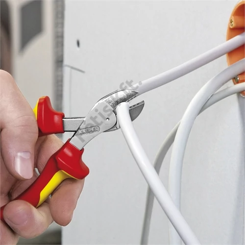 Knipex X-Cut Kompakt oldalcsípő fogó nagy áttételű krómozott VDE 160 mm (bliszter)