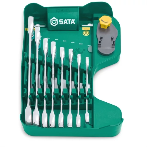 SATA dupla racsnis csillag-villáskulcs 8 részes készlet 8-19mm