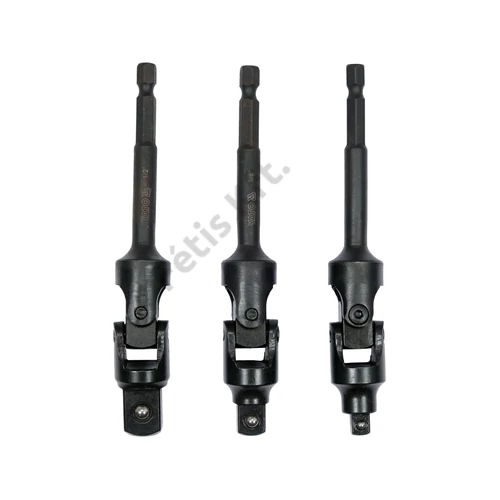 YATO 3 részes Fúróba fogható csuklós dugókulcs adapter készlet 1/4