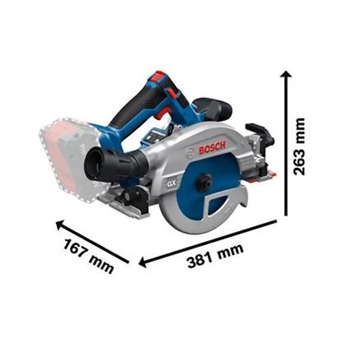 Bosch GKS 18V-57-2 GX Professional Akkus körfűrész  (akku és töltő nélkül) kartondobozban