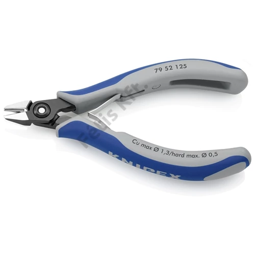 Knipex precíziós elektronikai oldalcsípő fogó többkomponensű nyél barnított 125 mm