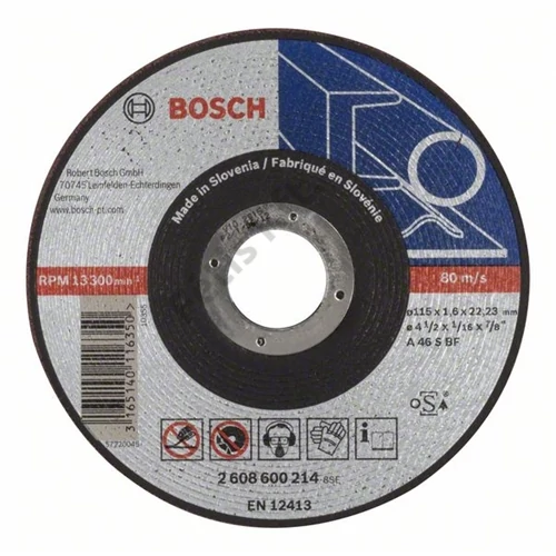 Bosch vágókorong 115x2.5mm fém egyenes