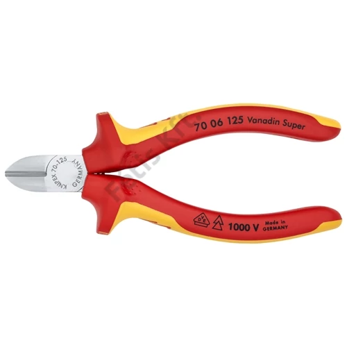 Knipex Oldalcsípőfogó krómozott VDE 125 mm