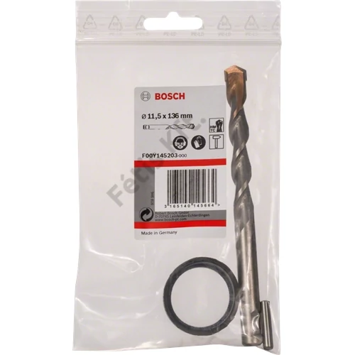 Bosch SDS-Max körkivágó központosító fúrószár 11.5x136mm + rögzítőcsap, gumigyűrű