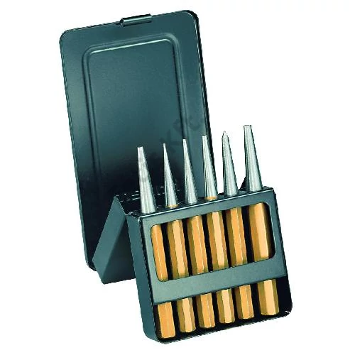 Gedore lyukasztó készlet 6 részes, szétnyitható fém kazettában (113 D)