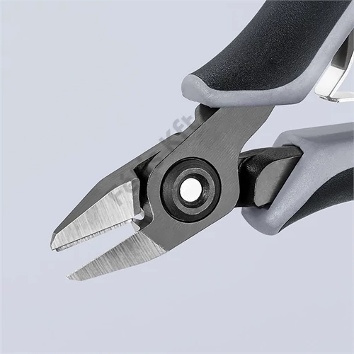 Knipex precíziós elektronikai oldalcsípő fogó ESD többkomponensű nyél barnított 125 mm