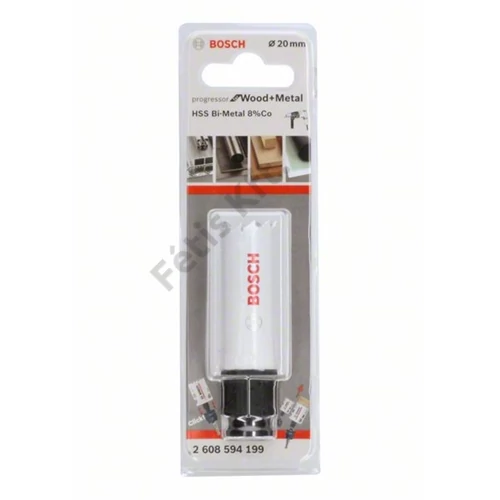 Bosch HSSE Co8 bimetál körkivágó 20x44mm Progressor for Wood&Metal