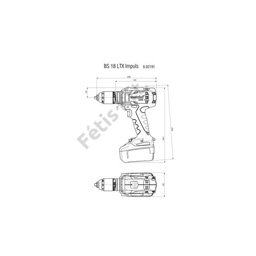 Metabo BS 18 LTX Impuls akkus fúró-csavarozó 18V/2x4.0Ah