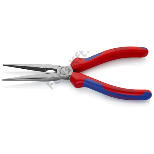 Knipex Félkerek csőrű fogó vágóéllel (gólyacsőr fogó) feketére foszfátozott 200 mm
