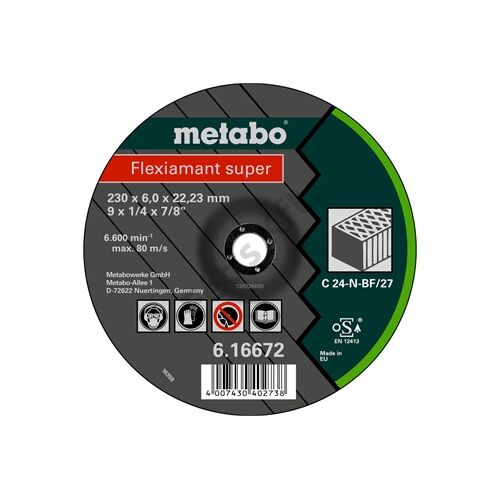 Metabo csiszolókorong Flexiamant super 230x6.0x22.23 kő, SF 27