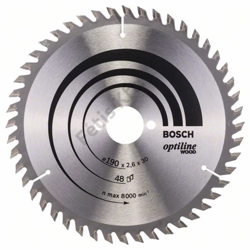 Bosch körfűrészlap 190x30/48 Optiline Wood