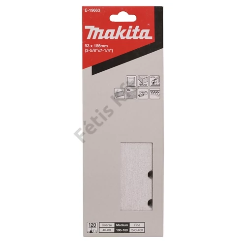 Makita csiszolópapír 93x185mm P120 10db